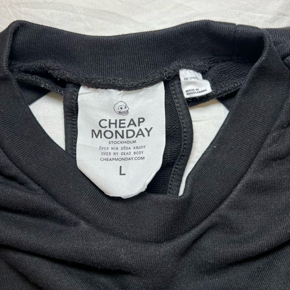 Cheap Monday Stockholm Crewneck Sweatshirt Open Racerback - Picture 4 of 6